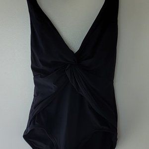 One piece deep V neck
